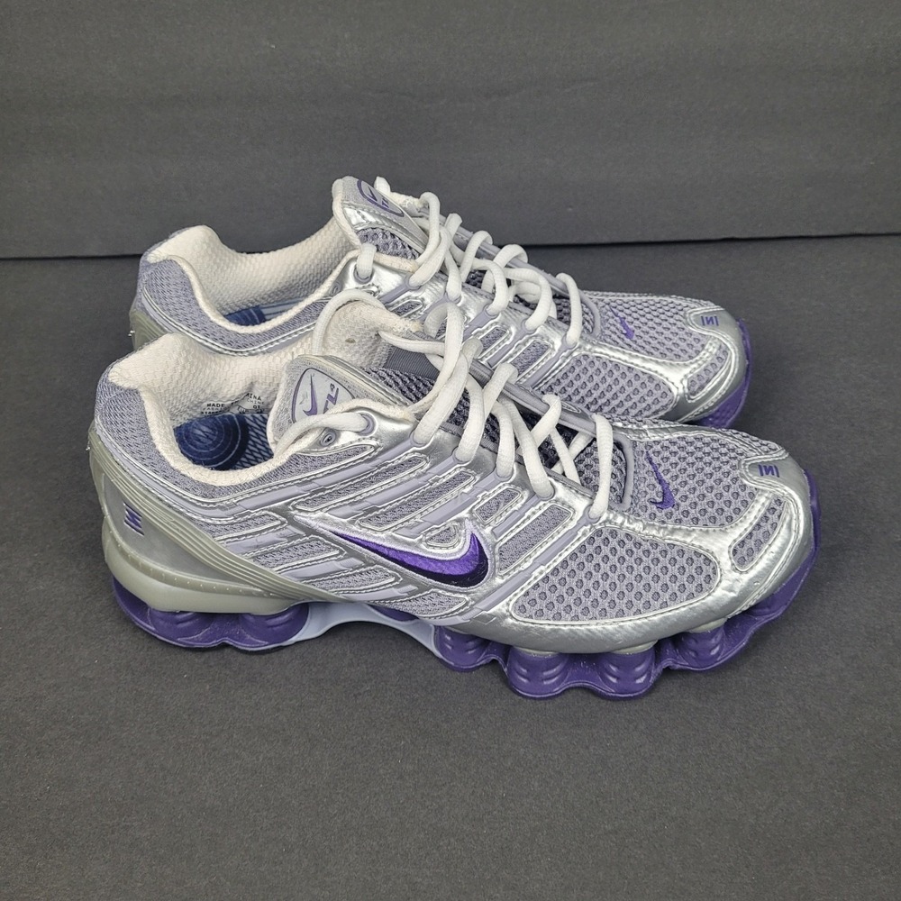 Nike Shox TL Metallic Silver Purple Women's  Running Shoe Sz 8 #314089-051 2006